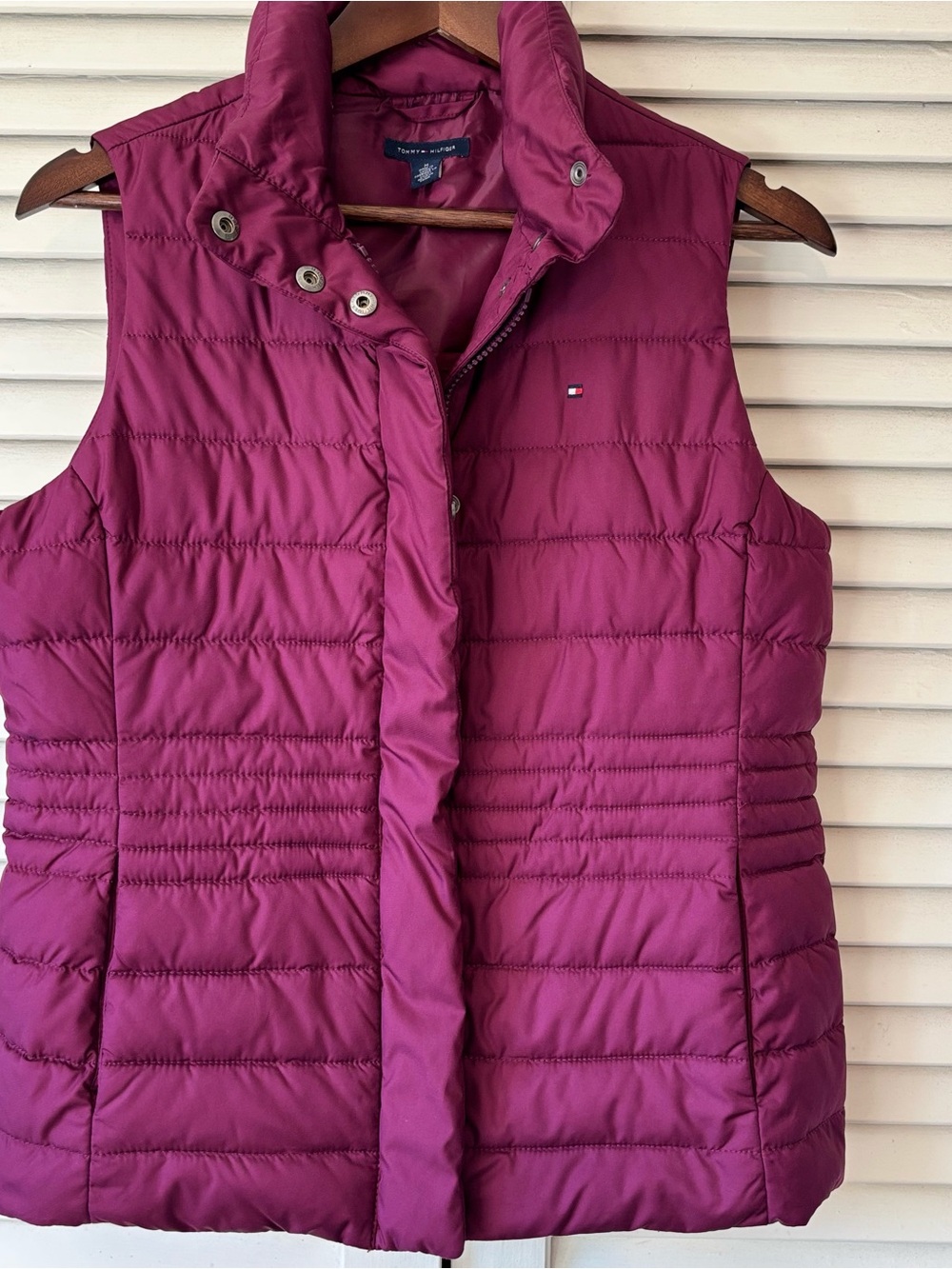 Tommy Hilfiger Women's Plum Quilted Puffer Vest
